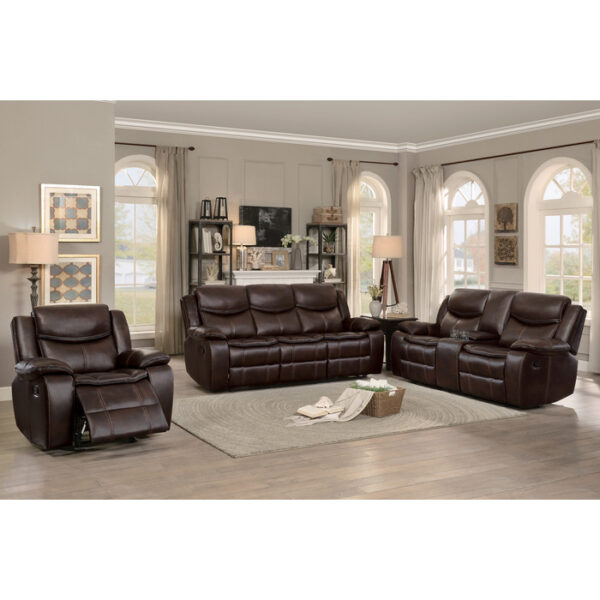 8230BRW-3 Double Reclining Sofa