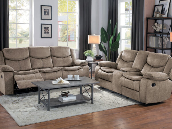 8230FBR Seating-Bastrop Collection 2pc Set: Sofa, Love
