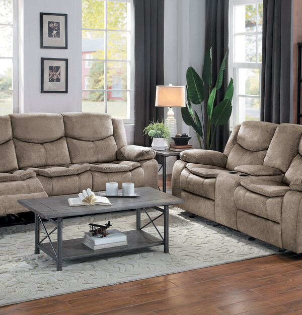 8230FBR Seating-Bastrop Collection 2pc Set: Sofa, Love