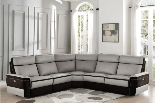 8318-SC Seating-Laertes Collection 6-Piece Modular Power Reclin...