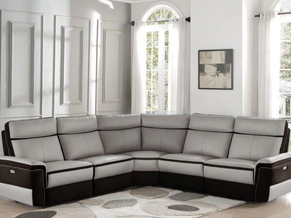 8318-SC Seating-Laertes Collection 6-Piece Modular Power Reclin...