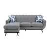 8341GY-3SCRV Reversible Sofa Chaise