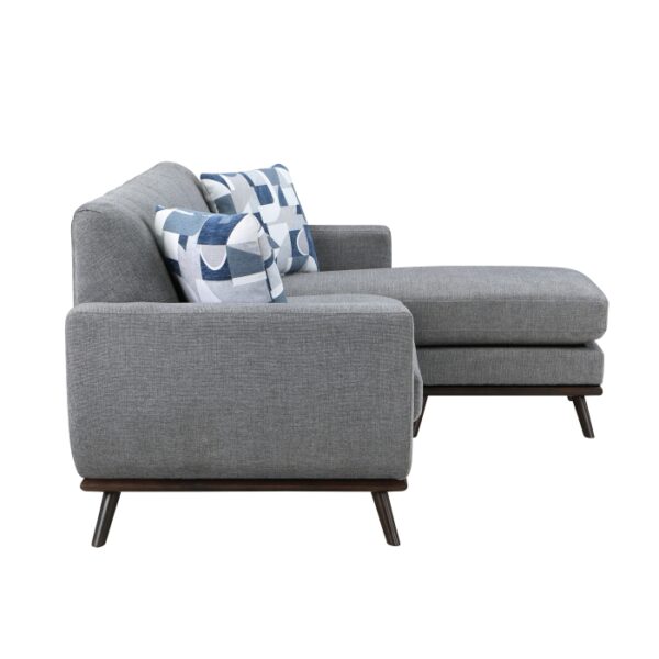 8341GY-3SCRV Reversible Sofa Chaise