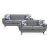 8341GY Seating-Everton Collection 2pc Set: Sofa, Love