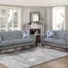 8341GY Seating-Everton Collection 2pc Set: Sofa, Love