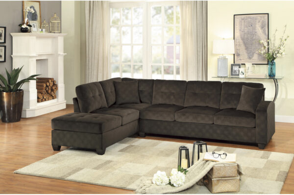 8367CH Seating-Emilio Collection 2-Piece Reversible Sectional...