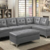 8378GRY Seating-Barrington Collection 2-Piece Sectional with Right...