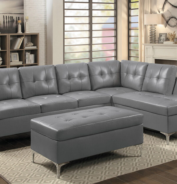8378GRY Seating-Barrington Collection 2-Piece Sectional with Right...