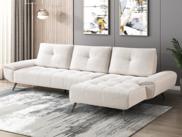 8400BEG Seating-Dominic Collection 2-Piece Sectional with Right...