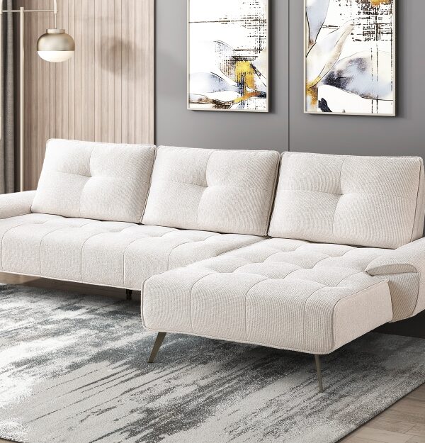 8400BEG Seating-Dominic Collection 2-Piece Sectional with Right...