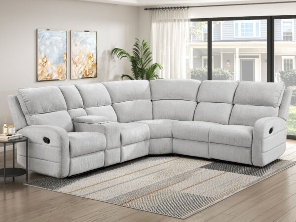 8406GY Seating-Thorne Collection 3-Piece Reclining Sectional ...