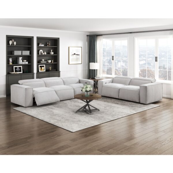 8414GRY-3PWH* Power Double Reclining Sofa ...