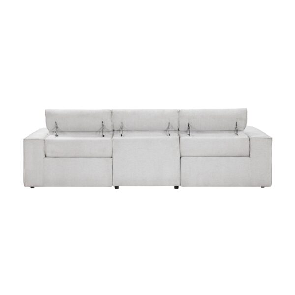 8414GRY-3PWH* Power Double Reclining Sofa ...