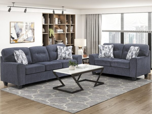 8416BU Seating-Bennett Collection 2pc Set: Sofa, Love
