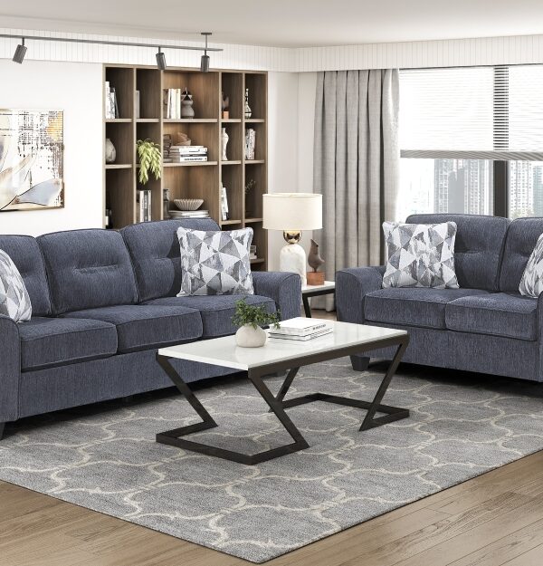 8416BU Seating-Bennett Collection 2pc Set: Sofa, Love