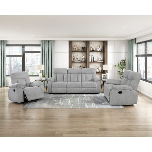8440GRY-3 Double Reclining Sofa