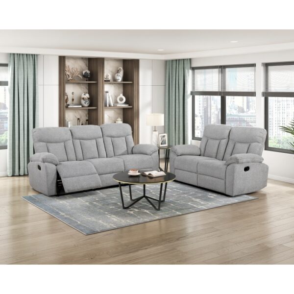 8440GRY-3 Double Reclining Sofa