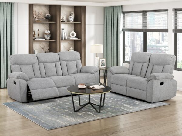 8440GRY Seating-Jules Collection 2pc Set: Sofa, Love