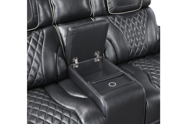 8449BK Seating- Collection 2pc Set: Sofa, Love (Power)