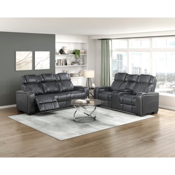8449BK-3PWHM Power Double Reclining Sofa ...