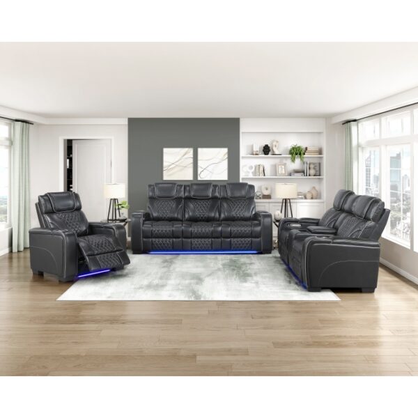 8449BK-3PWHM Power Double Reclining Sofa ...