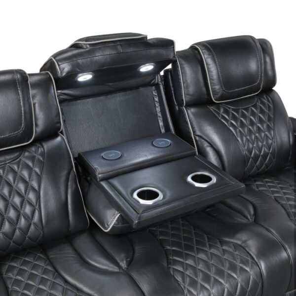 8449BK-3PWHM Power Double Reclining Sofa ...