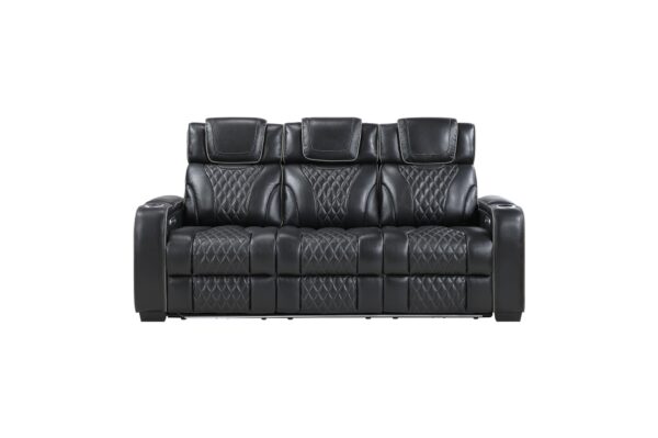 8449BK Seating- Collection 2pc Set: Sofa, Love (Power)
