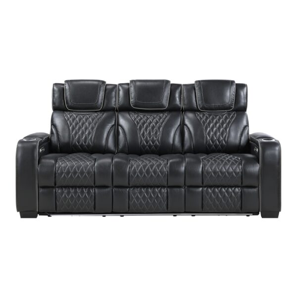8449BK-3PWHM Power Double Reclining Sofa ...