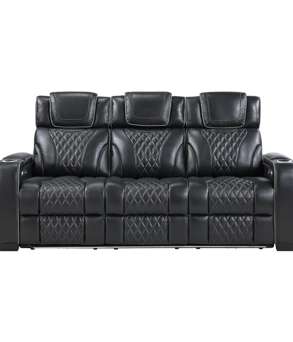 8449BK-3PWHM Power Double Reclining Sofa ...