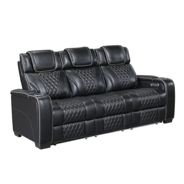 8449BK-3PWHM Power Double Reclining Sofa ...