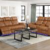 8449BR Seating- Collection 2pc Set: Sofa, Love (Power)