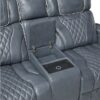 8449BU Seating- Collection 2pc Set: Sofa, Love (Power)
