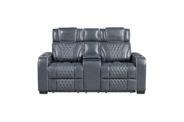 8449BU Seating- Collection 2pc Set: Sofa, Love (Power)