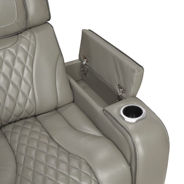 8449GY-3PWHM Power Double Reclining Sofa ...