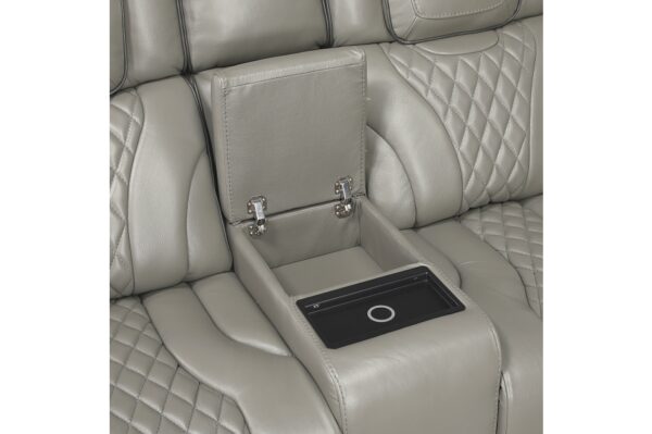 8449GY Seating- Collection 2pc Set: Sofa, Love (Power)