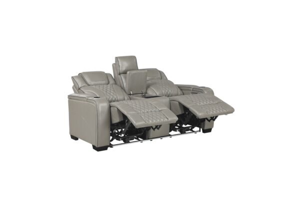 8449GY Seating- Collection 2pc Set: Sofa, Love (Power)