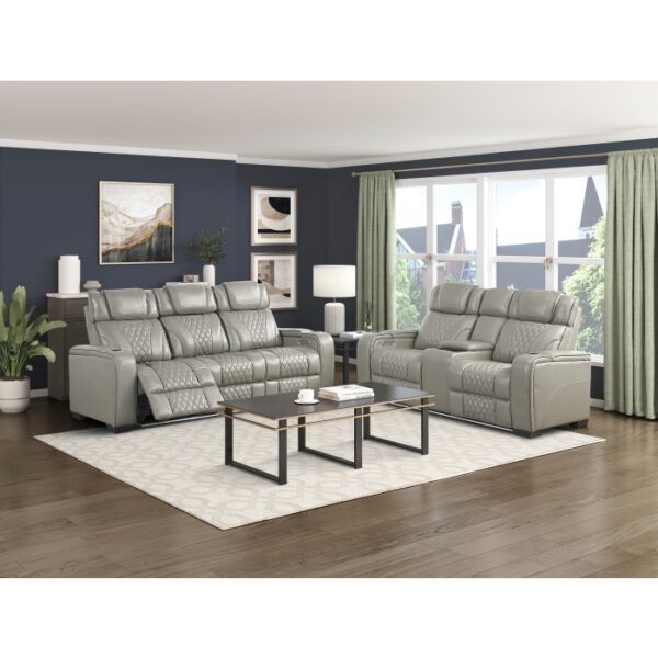 8449GY-3PWHM Power Double Reclining Sofa ...