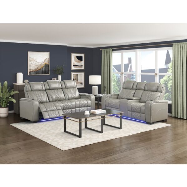 8449GY-3PWHM Power Double Reclining Sofa ...