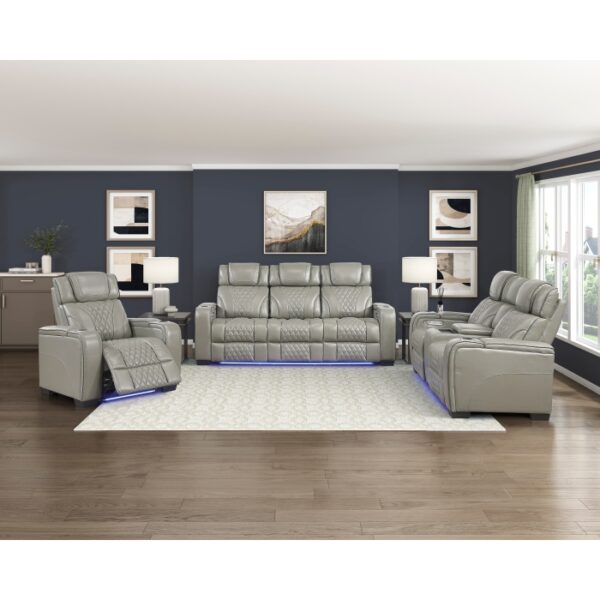 8449GY-3PWHM Power Double Reclining Sofa ...