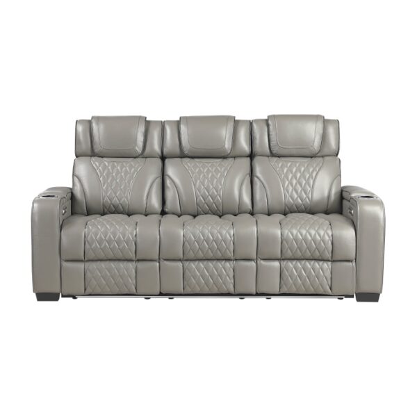 8449GY-3PWHM Power Double Reclining Sofa ...