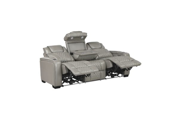 8449GY Seating- Collection 2pc Set: Sofa, Love (Power)