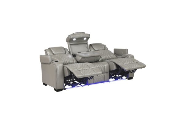 8449GY Seating- Collection 2pc Set: Sofa, Love (Power)