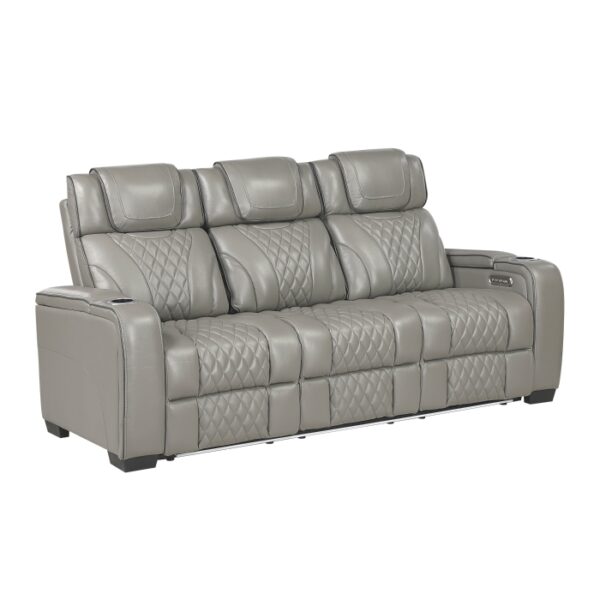 8449GY-3PWHM Power Double Reclining Sofa ...