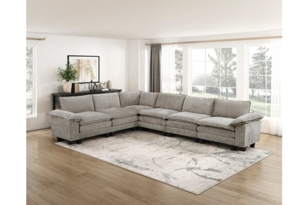 8450PWT Seating-Dublin Collection 6-Piece Modular Sectional wi...