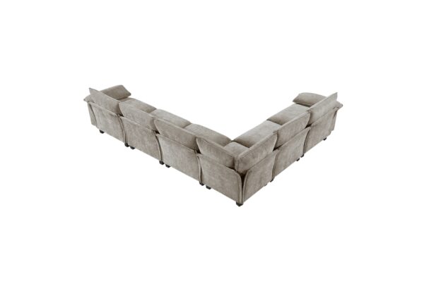 8450PWT Seating-Dublin Collection 6-Piece Modular Sectional wi...