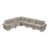 8450PWT Seating-Dublin Collection 6-Piece Modular Sectional wi...
