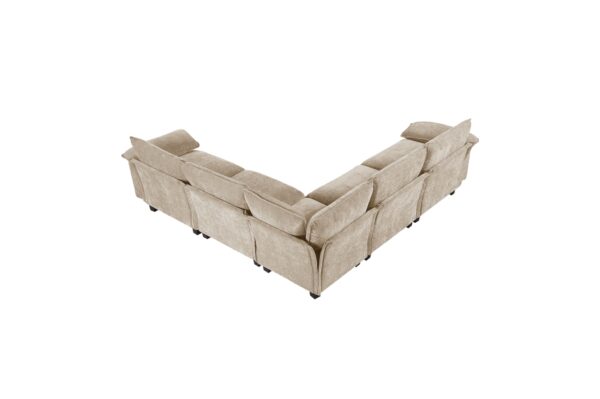 8450TPE Seating-Dublin Collection 6-Piece Modular Sectional wi...