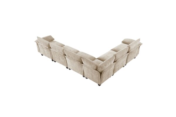 8450TPE Seating-Dublin Collection 6-Piece Modular Sectional wi...