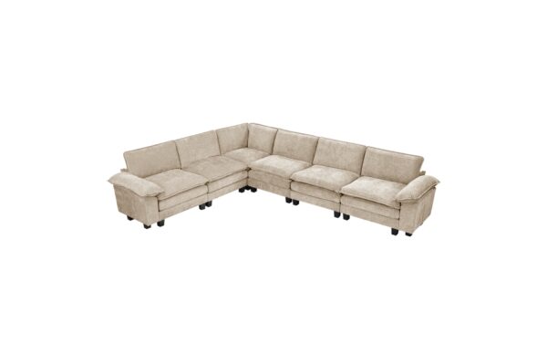 8450TPE Seating-Dublin Collection 6-Piece Modular Sectional wi...