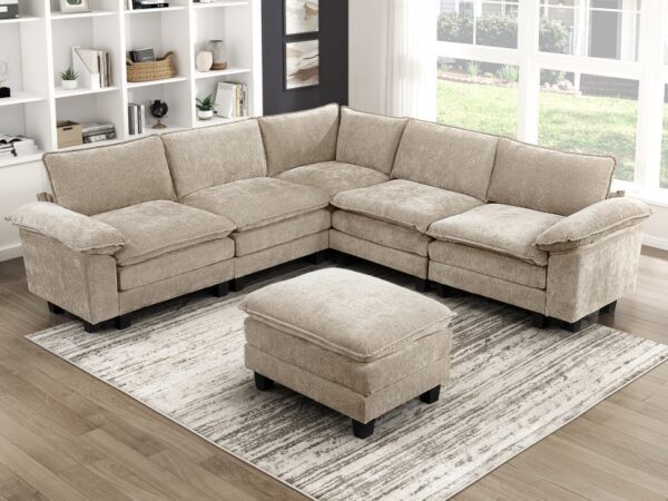 8450TPE Seating-Dublin Collection 6-Piece Modular Sectional wi...